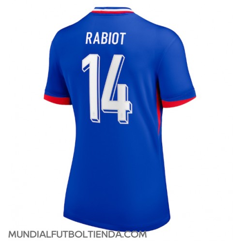 Camiseta Francia Adrien Rabiot #14 Primera Equipación Replica Eurocopa 2024 para mujer mangas cortas